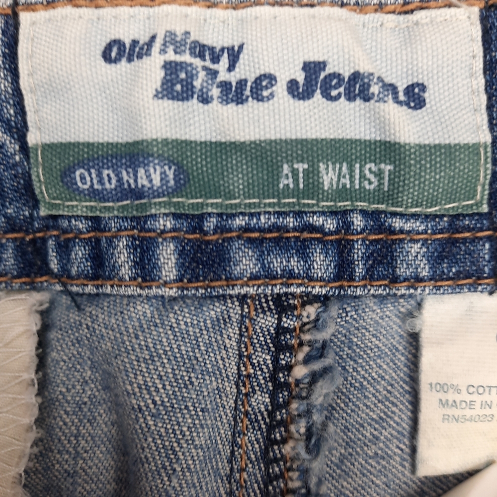 Old Navy VTG 90'S Wide Leg Crop/Capri Baggy Cotton Blue Jeans SZ 6 - Picture 5 of 10